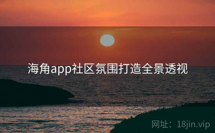 海角app社区氛围打造全景透视
