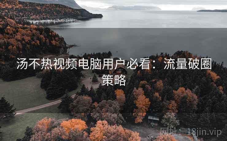 汤不热视频电脑用户必看：流量破圈策略