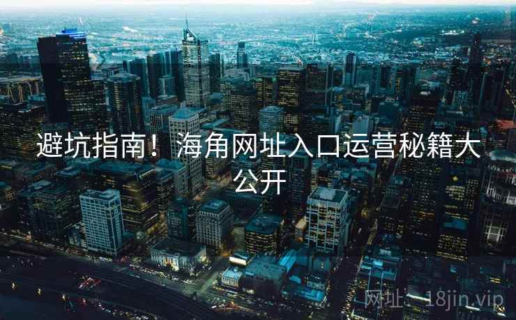 避坑指南!海角网址入口运营秘籍大公开