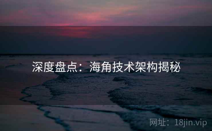 深度盘点:海角技术架构揭秘